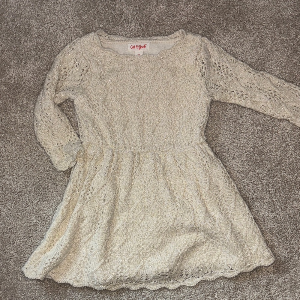 Cat & Jack Lace Knit Kids Dress